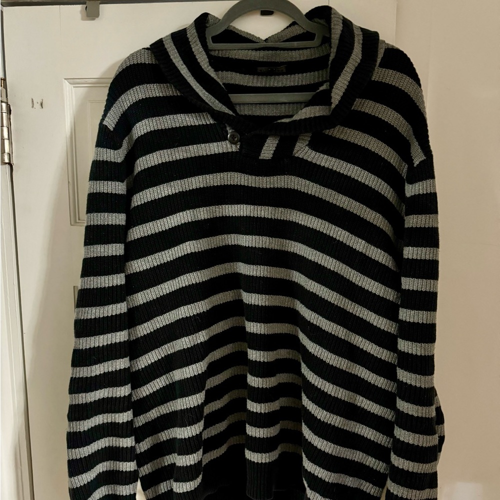 Express - Shawl Neck Cotton-Blend Sweater